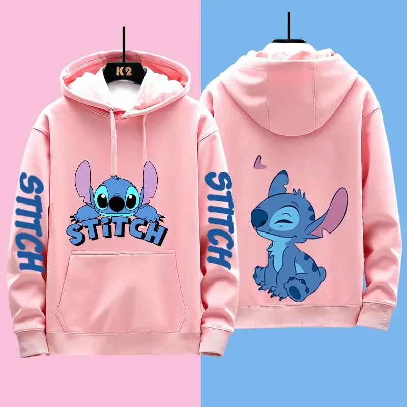 Disney Stitch Diferentes Trajes de Casal para Homens e Mulheres Moletons Casuais Jaquetas com Capuz e Roupas. Venda unitária, para casal tem que comprar 2