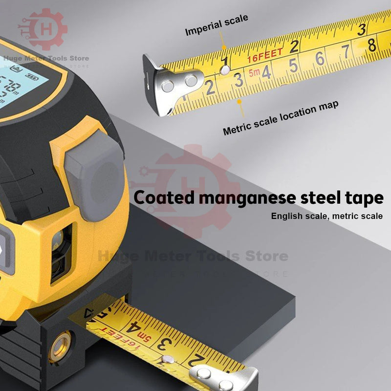 Medidor de distância a laser de alta precisão de 40 m, telêmetro, 3 em 1, fita métrica digital, equipamento de topografia, fita métrica, fita retrátil