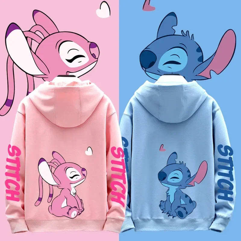 Disney Stitch Diferentes Trajes de Casal para Homens e Mulheres Moletons Casuais Jaquetas com Capuz e Roupas. Venda unitária, para casal tem que comprar 2