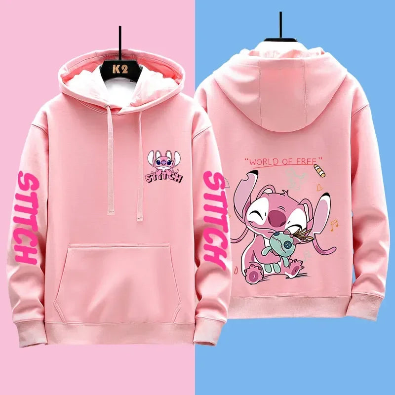 Disney Stitch Diferentes Trajes de Casal para Homens e Mulheres Moletons Casuais Jaquetas com Capuz e Roupas. Venda unitária, para casal tem que comprar 2