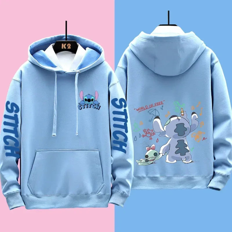 Disney Stitch Diferentes Trajes de Casal para Homens e Mulheres Moletons Casuais Jaquetas com Capuz e Roupas. Venda unitária, para casal tem que comprar 2