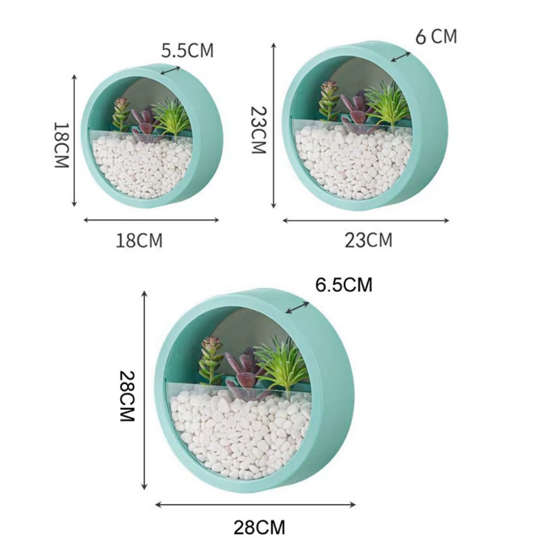 Vasos para pendurar de parede de jardim, vasos de plantas suculentas hidropônicas nórdicas