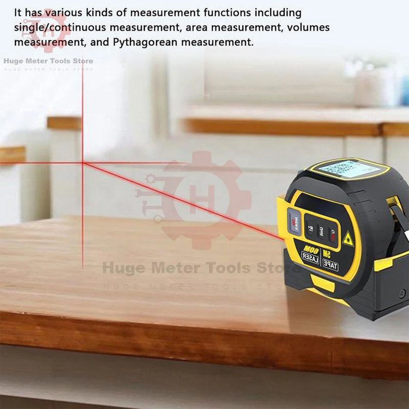 Medidor de distância a laser de alta precisão de 40 m, telêmetro, 3 em 1, fita métrica digital, equipamento de topografia, fita métrica, fita retrátil