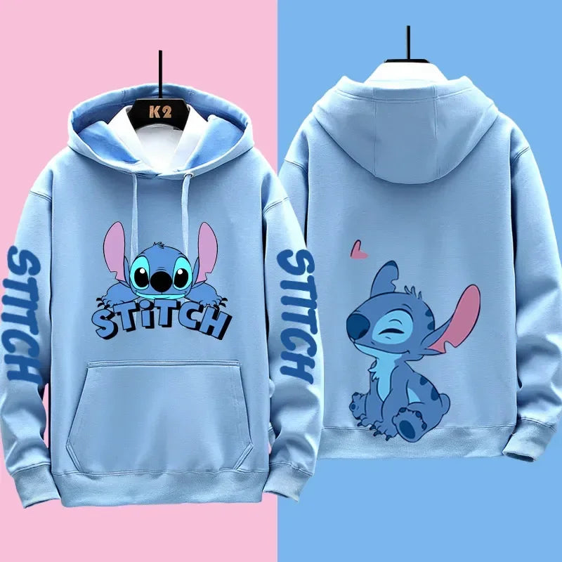 Disney Stitch Diferentes Trajes de Casal para Homens e Mulheres Moletons Casuais Jaquetas com Capuz e Roupas. Venda unitária, para casal tem que comprar 2